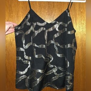 Black and Silver Women's Camisole Top